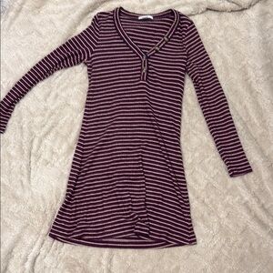 Striped Long Sleeve Dress